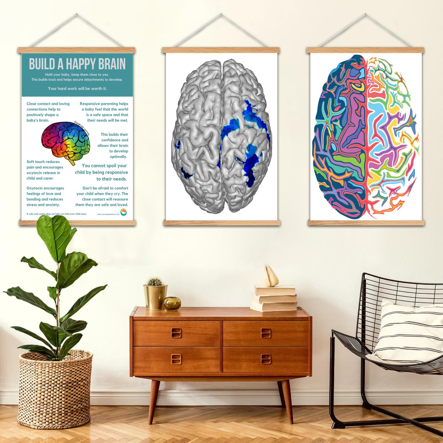 Art Print Framed - hersenen ingelijste muurschildering canvas kunst poster,