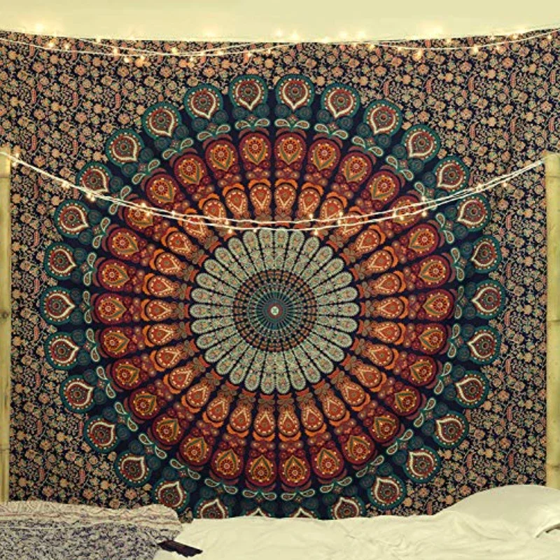 Wall Scroll Tapestry - Hippie Mandala Wandtapijten India Boheemse Psychedelische