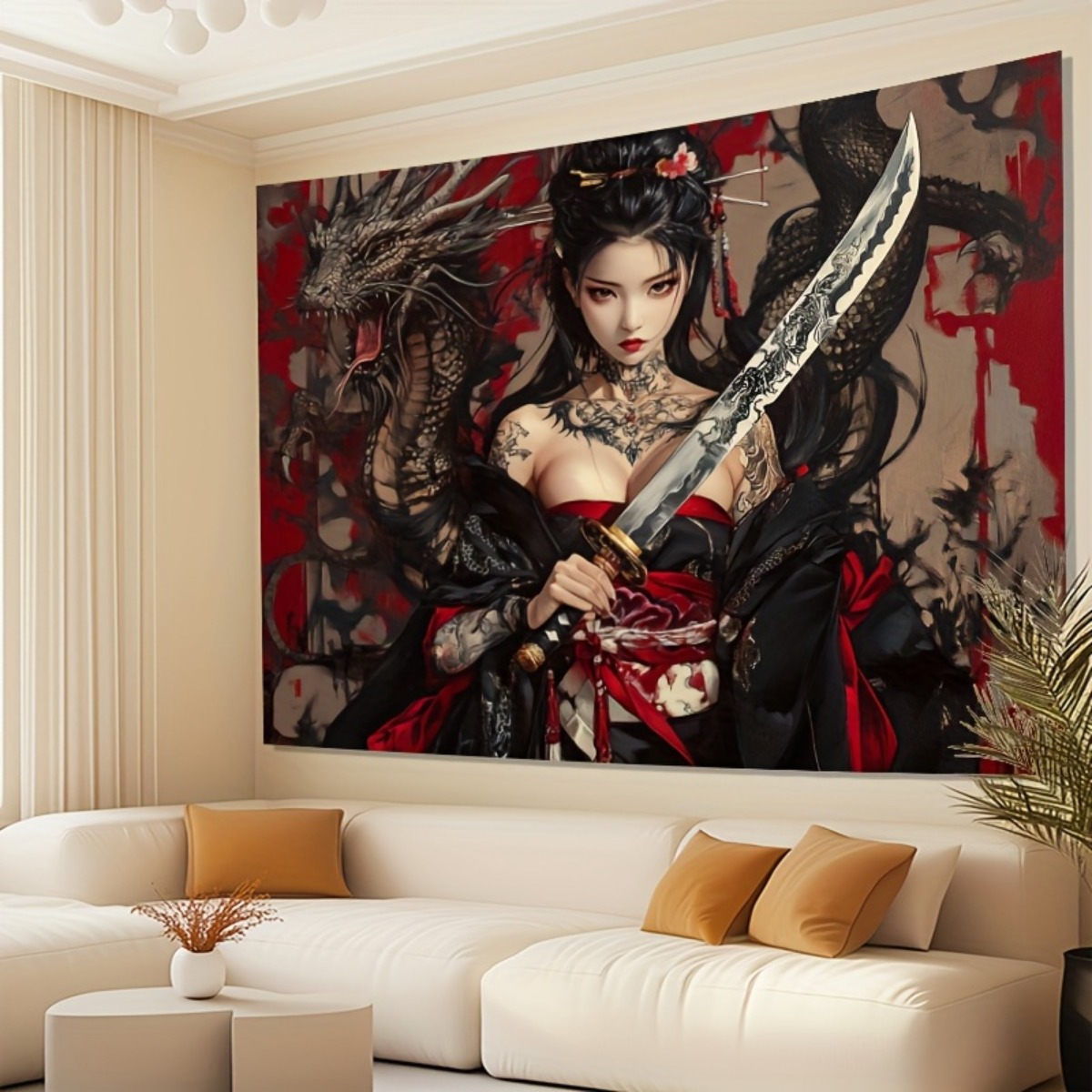 Anime Fantasy Dragon Woman Tap - Wall Scroll Tapestry recensie en prijs
