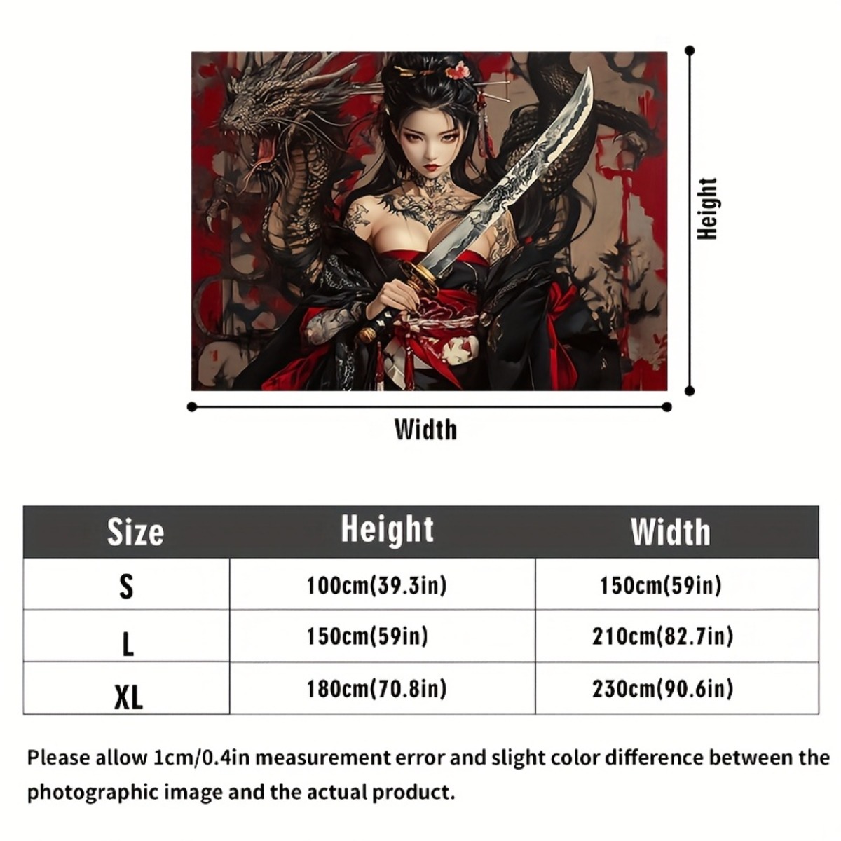 Anime Fantasy Dragon Woman Tap - Wall Scroll Tapestry recensie en prijs