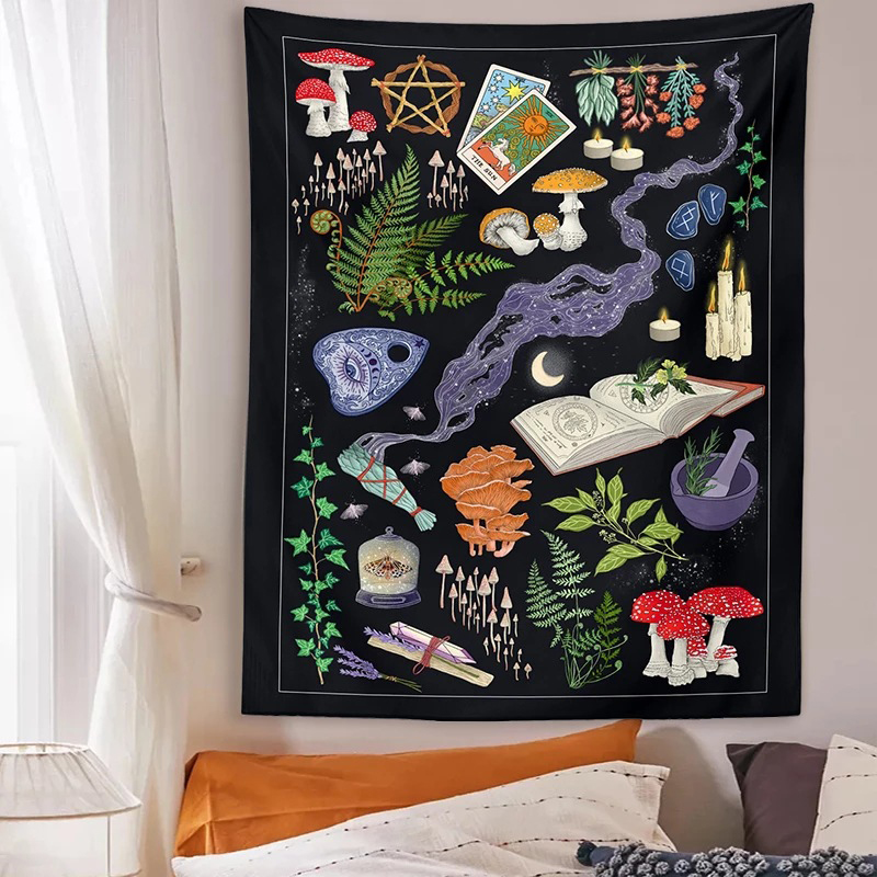 Psychedelische Paddestoel Tape - Wall Scroll Tapestry recensie en prijs