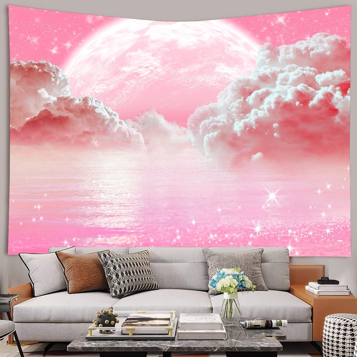 Roze Wolken Hemel Tapijt Oceaa - Wall Scroll Tapestry recensie en prijs