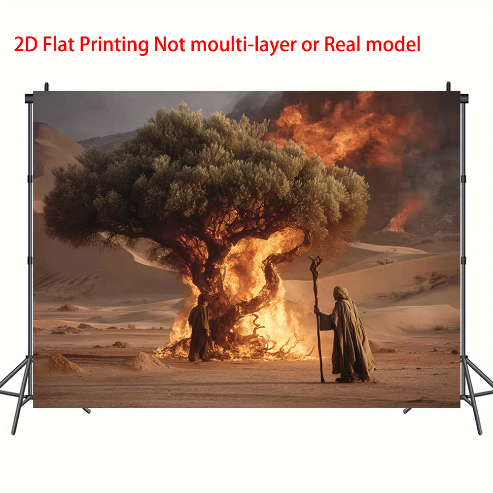 2D plat, brandende struik woes - Wall Scroll Tapestry recensie en prijs