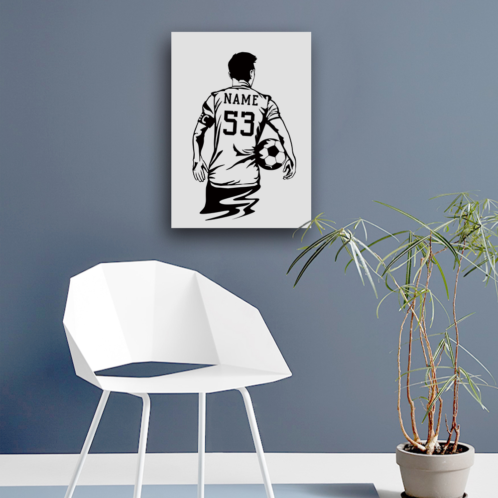 1PC Voetballer Aanpasbare Naam - Art Print Framed recensie en prijs