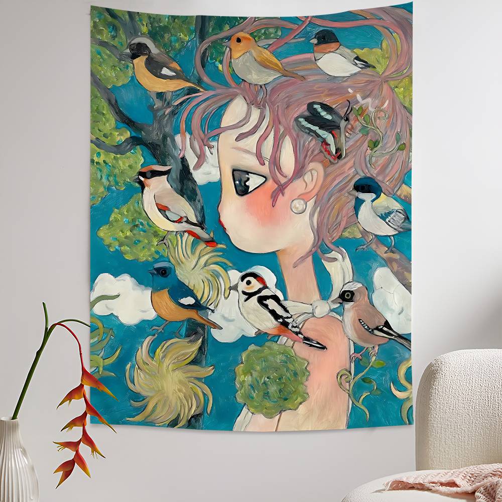 Aya Takano Cartoon kleurrijk w - Wall Scroll Tapestry recensie en prijs