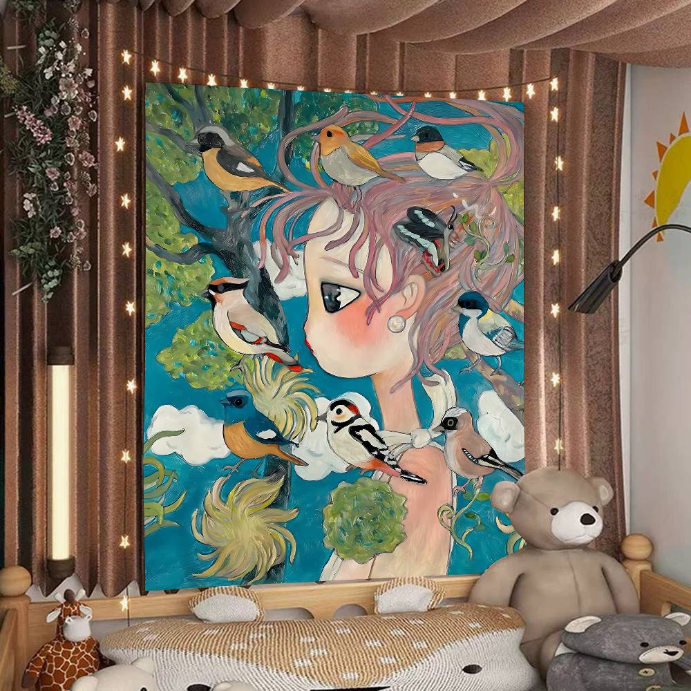 Aya Takano Cartoon kleurrijk w - Wall Scroll Tapestry recensie en prijs